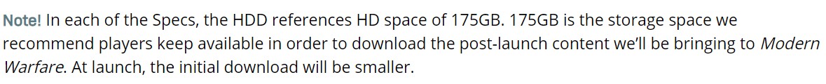 《使命召唤16》要175GB？动视：为发售后内容准备 初版没这么大