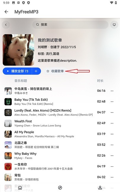 极乐音乐app收藏歌单