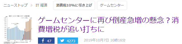 岛国传统街机厅日渐衰落 消费税提升导致破产频发